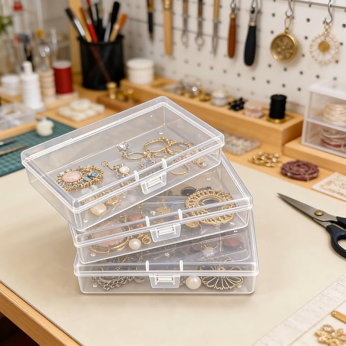 12 Pack Rectangular Clear Plastic Storage Containers Box - Image 5