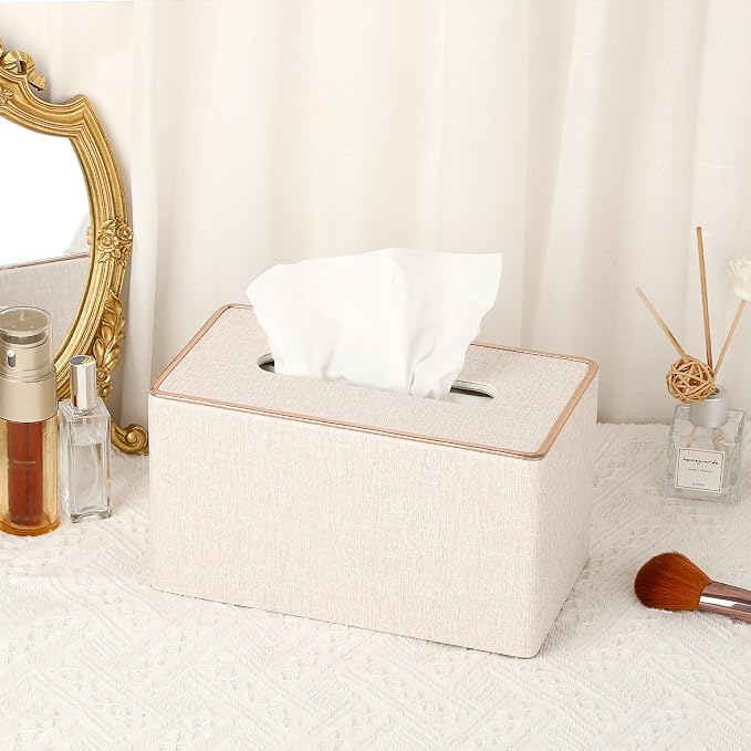 Sumnacon Rectangular Linen Tissue Box Cover - Image 6