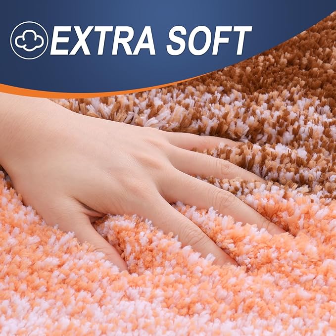 OLANLY Bathroom Rug Set 2 Piece, Soft Absorbent Microfiber Bath Rug Set - Image 2