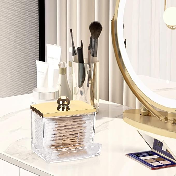 Tbestmax Qtip Holder Dispenser Clear Bathroom Organizer Accessories Decor - Image 6