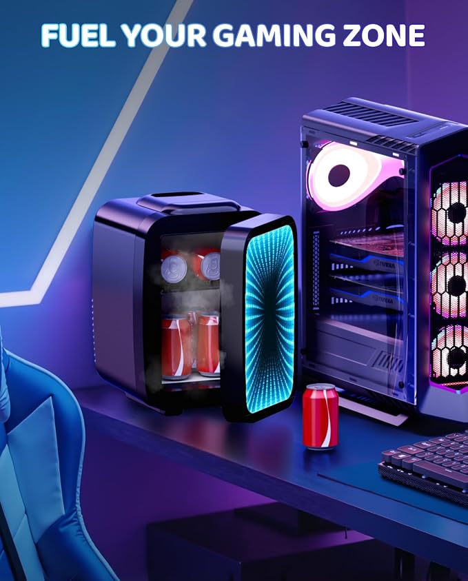 MF01C Mini Fridge, 7 Light Modes - Image 7