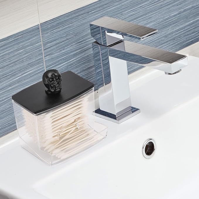 Tbestmax 10oz Qtip Holder Dispenser Big Clear Bathroom Organizer Accessories - Image 7