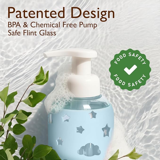SoCal Suds & Company Foaming Hand Soap Dispenser Glass, Liquid Soap Pump - Image 3