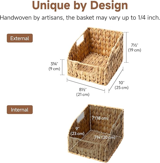 StorageWorks Pantry Baskets for Organizing, Wicker Basket - Image 2