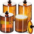 4 Pack Qtip Holder, Canister Apothecary Jar Set, Bathroom Jars by XIPENGKEJI
