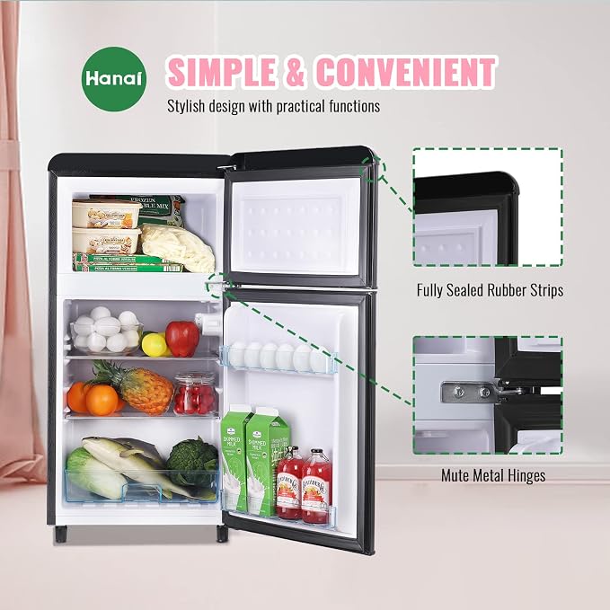 WANAI 3.5 Cu.ft Retro Mini Fridge - Image 7