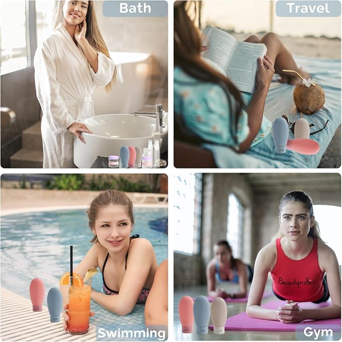 20 Pack Travel Bottles Set for Toiletries, TSA Approved Leak Proof Travel Size - Image 6