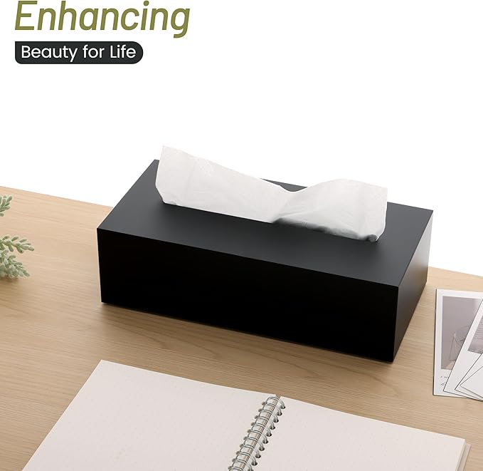 SANRUI Acrylic Facial Tissue Box Cover Holder - Image 7