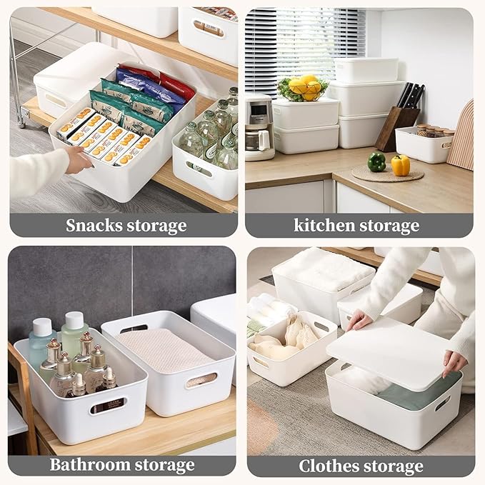 Ytteve White 2-Pack Large Plastic Storage Bins - Image 4