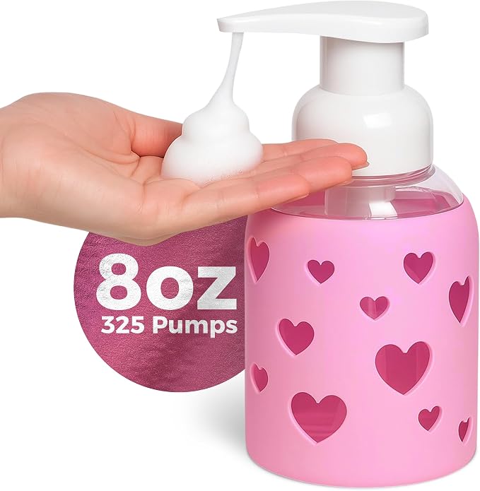 SoCal Suds & Company Foaming Hand Soap Dispenser Glass, Liquid Soap Pump by SoCalSudsCompany