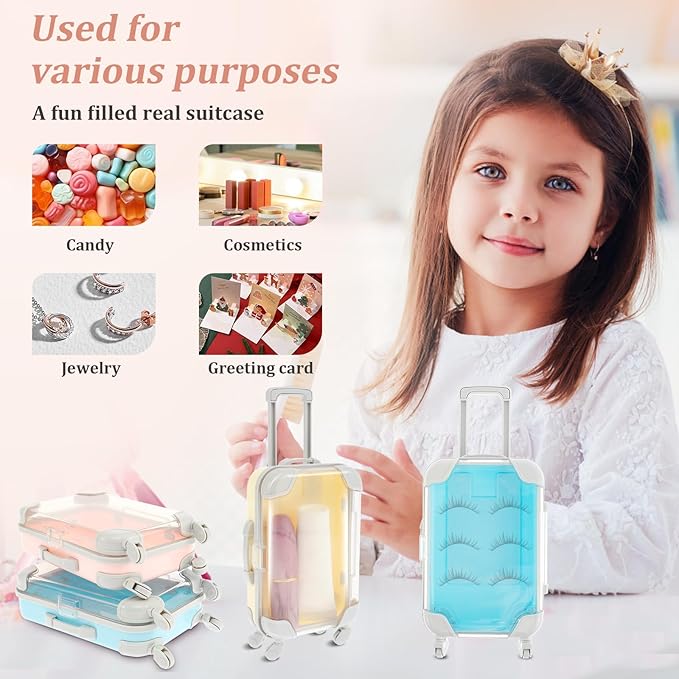 12Pcs Mini Suitcase Party Favor Box, Mini Suitcase Storage Box, Mini Luggage - Image 6