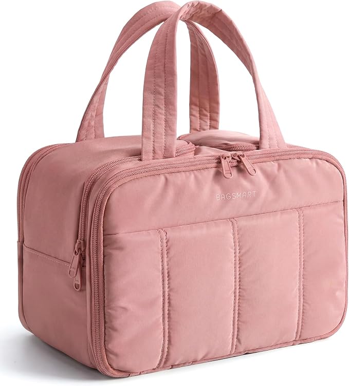 BAGSMART Travel Toiletry Bag, Puffy Large Toiletry Bag by BAGSMART