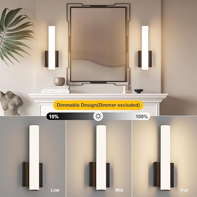 15.7 Inches Modern Bathroom Led Wall Sconces, 18W 3000K Hardwired Wall Light - Image 3