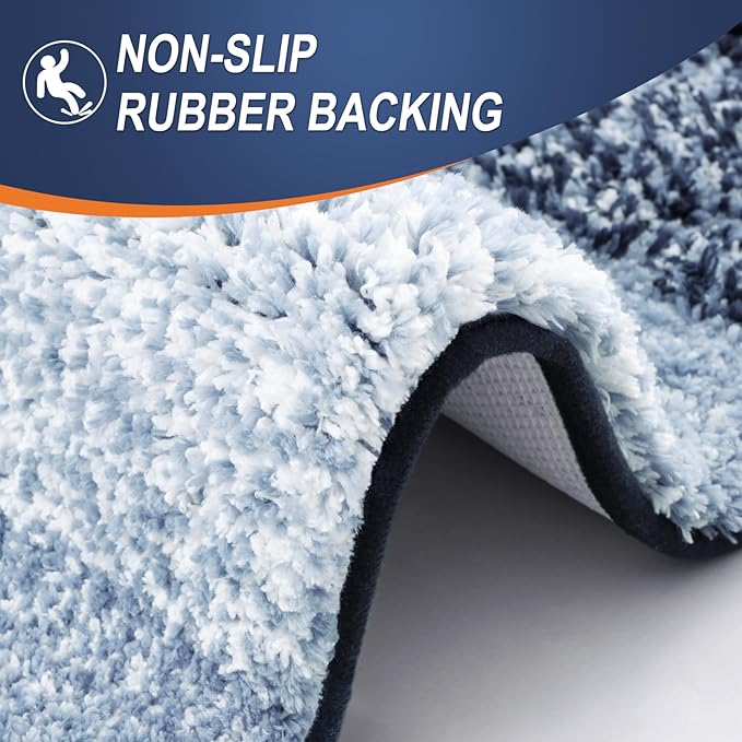 OLANLY Bathroom Rugs Sets 3 Piece, Soft Absorbent Microfiber Bath Mats and - Image 4