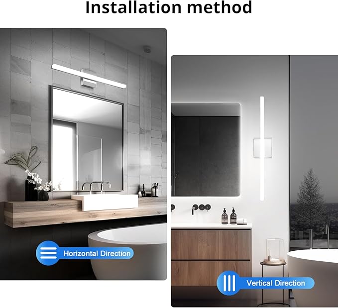 Combuh 2 Pack LED Vanity Lights Bar 24 Inch Bathroom Light Fixtures 14W IP44 - Image 4