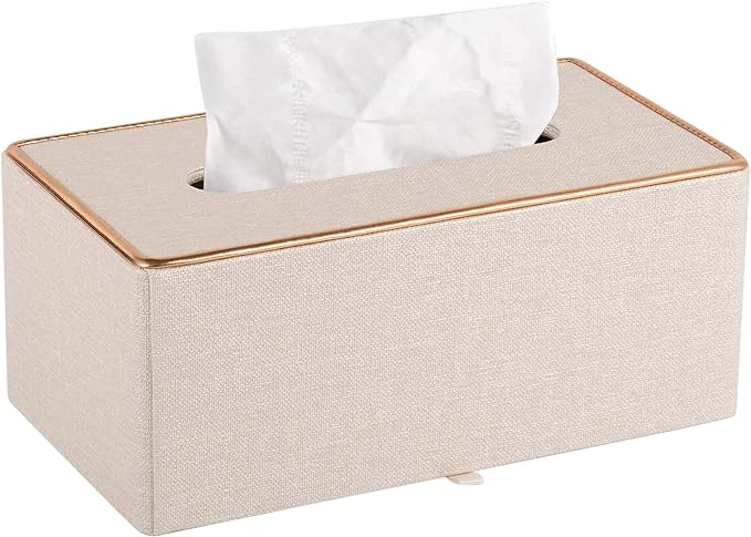 Fashion Leather Tissue Box Holder, Rectangular Tissue Box Cover by RHCSZ