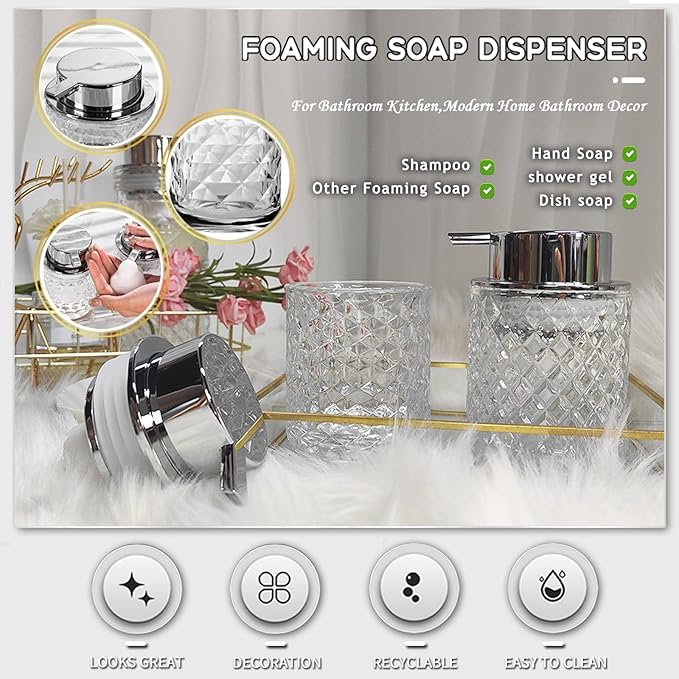 Glass Hand Foaming Soap Dispensers - Image 7