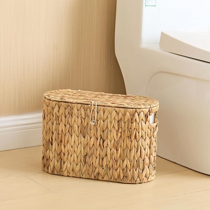 YANGQIHOME Toilet Paper Storage, Water Hyacinth Toilet Paper Storage - Image 6