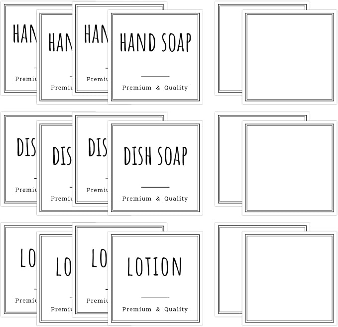 Segbeauty 18pack Waterproof Soap Labels, Farmhouse Kitchen Bathroom by Segbeauty
