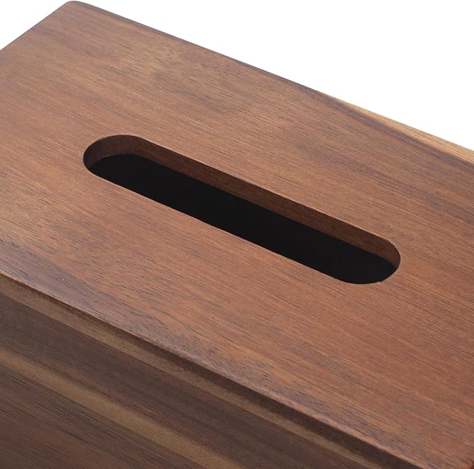 Tissue Box Cover Rectangle, Wood Tissue Box Holder, Wooden Facial Paper Holder - Image 3