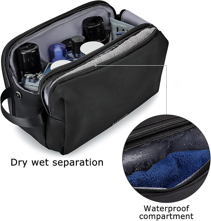 BAGSMART Toiletry Bag for Men, Travel Toiletry Organizer Dopp Kit - Image 4