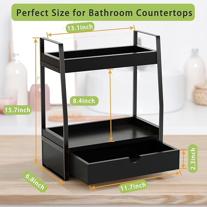 2-Tier Bathroom Organizer Countertop, Bathroom Sink Organizer Countertop - Image 3