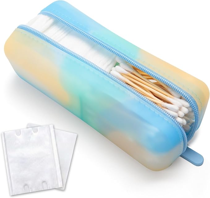 Cotton Pad Swab Travel Case – 2-in-1 Portable Waterproof Qtips Dispenser by VisFresh