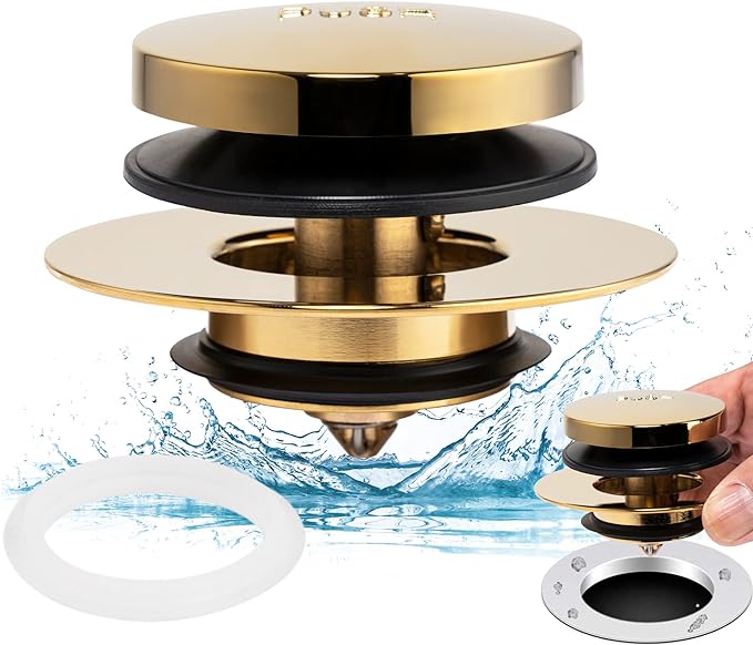 Artiwell Universal Tip Toe Bath Drain Stopper and Cover, Bathtub Drain Stopper by Artiwell