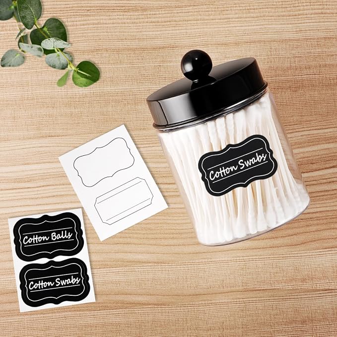 Amolliar Apothecary Jars Bathroom Vanity Storage Organizer Set -Countertop - Image 3