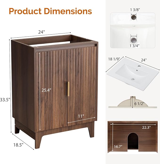 VINGLI 24 Inch Bathroom Vanity - Image 2