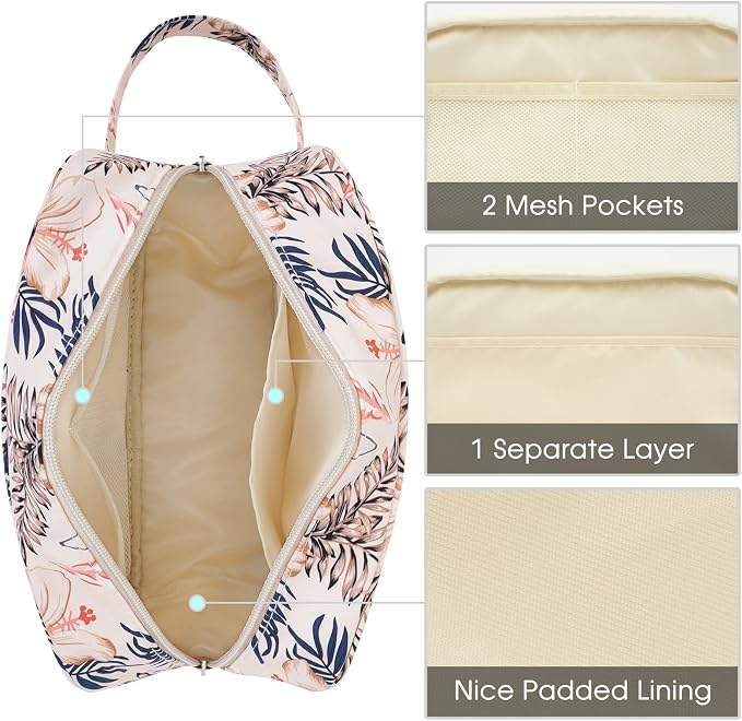 Narwey Travel Toiletry Bag for Women Traveling Dopp Kit Men Travel Bag for - Image 4