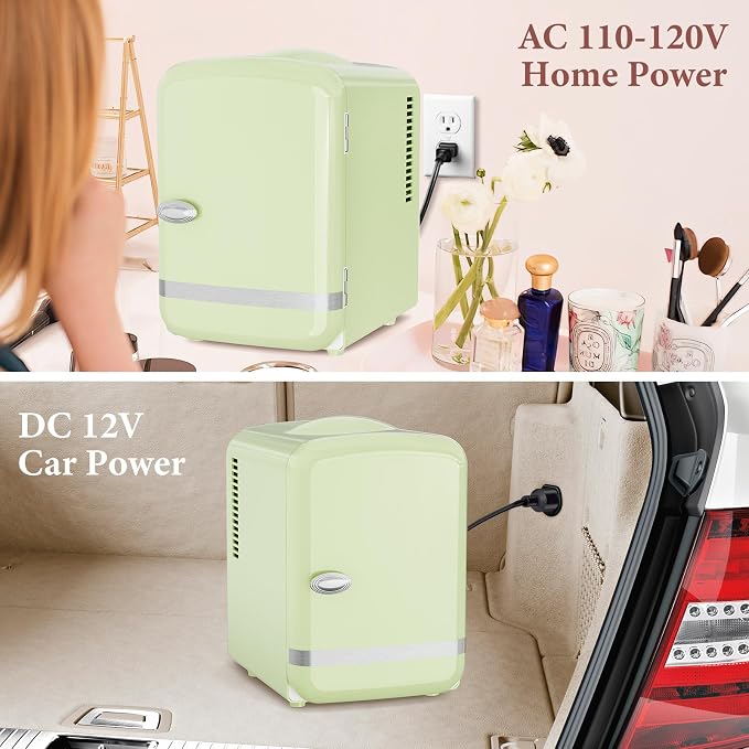 Xbeauty Retro Mini Fridge, Compact Refrigerator - Image 5