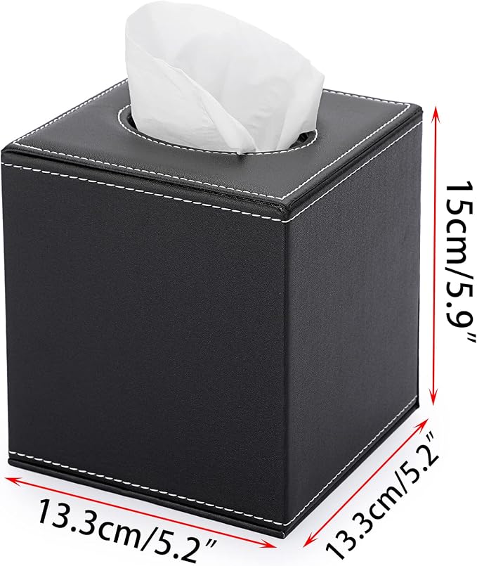 Sumnacon Square Leather Tissue Box Cover - Image 3