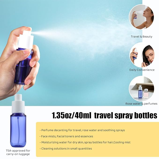 Labeled Travel Bottles for Toiletries, 3.4oz TSA Approved Travel Shampoo and - Image 5