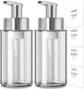 Glass Soap Dispenser, 10 oz/300ml Foaming Soap Dispenser, 2 Pack Foaming Hand by RYTOXILOBrightenUpYourHome