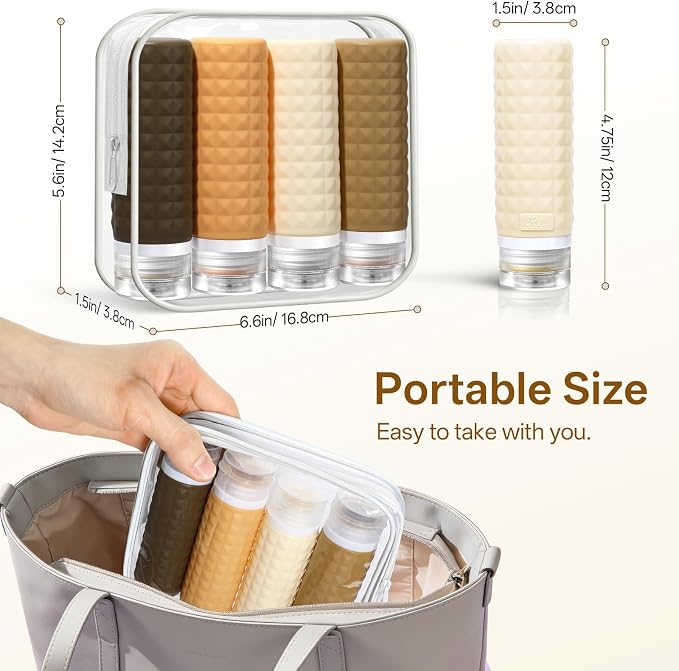 Travel Bottles for Toiletries, TSA Approved Travel Size Containers, Leak Proof - Image 3