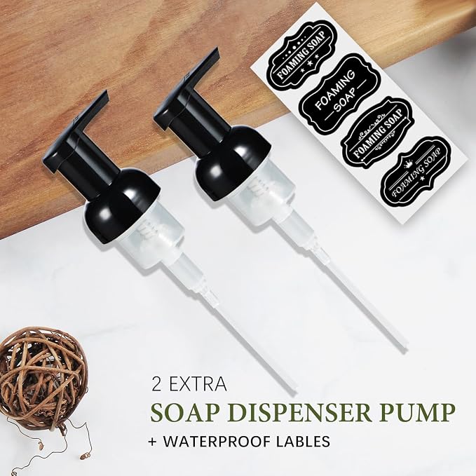 Amolliar Plastic Mason Jar Foaming Soap Dispenser - Image 5