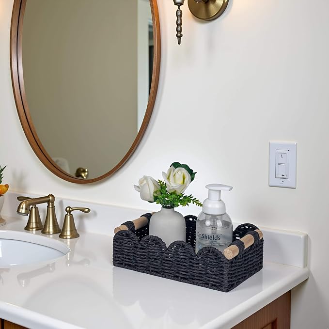 CubesLand Bathroom Basket Organizer, Toilet Tank Paper Storage Baskets 2-Pack - Image 5