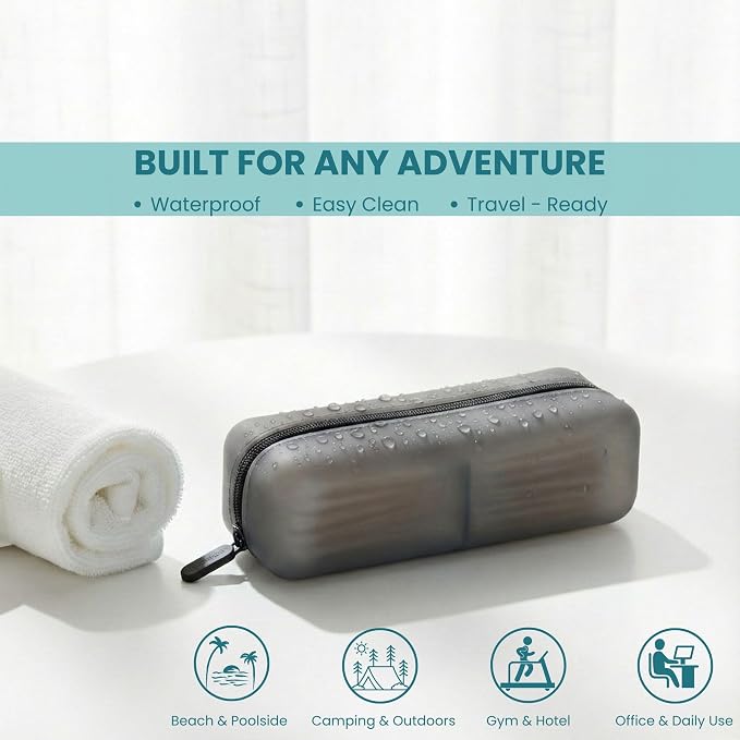 Cotton Pad Swab Travel Case – 2-in-1 Portable Waterproof Qtips Dispenser - Image 3