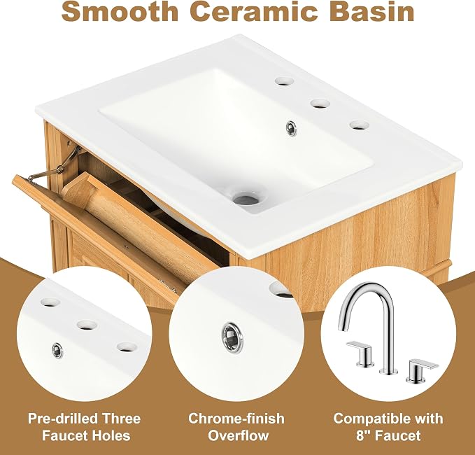 Harper & Bright Designs 24" Bathroom Vanity - Image 6