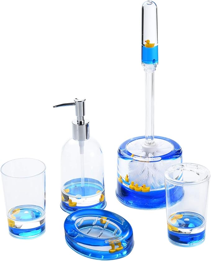 Locco Decor 5 Piece Acrylic Liquid 3D Floating Motion Bathroom Vanity Accessory by LoccoDecor