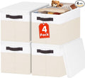 Large Nursery Closet Organizer Bins - 23 QT Decorative Storage Baskets by Criusia