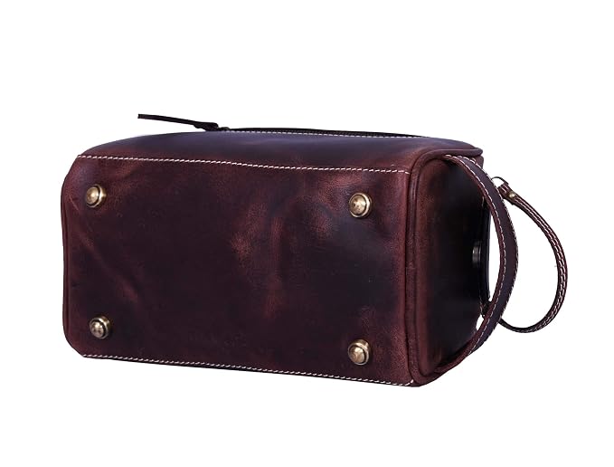 Leather Toiletry Bag for Men | Grooming Travel Kit | - Image 8