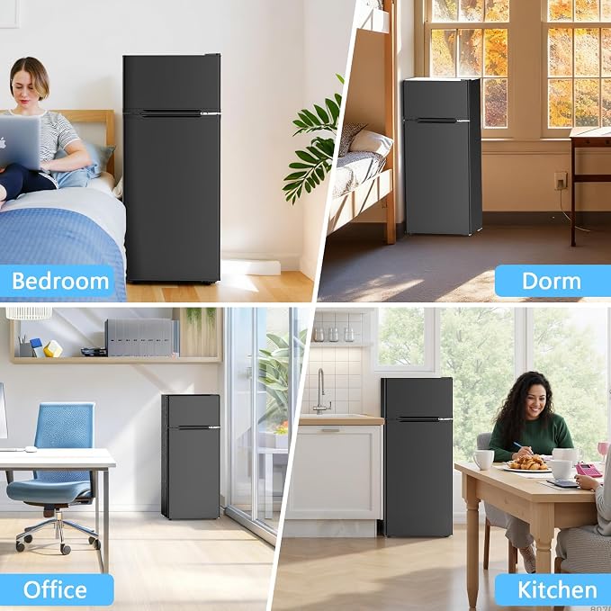 4.5 Cu.Ft Dorm Fridge With Freezer, 2-Door Compact Refrigerator With 2 - Image 7