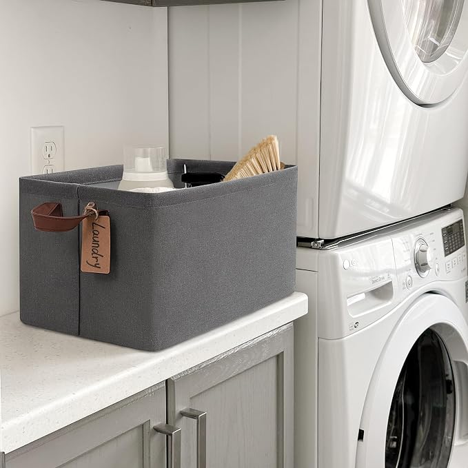 CHICVITA Storage Baskets for Shelves, Large Fabric Storage Bins - Image 5