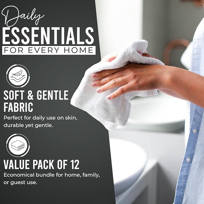 DAN RIVER 12 Pack Wash Cloths for Showering - Image 4