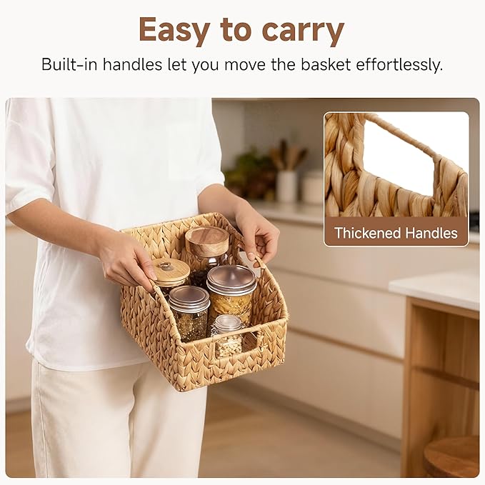 StorageWorks Pantry Baskets for Organizing, Wicker Basket - Image 3