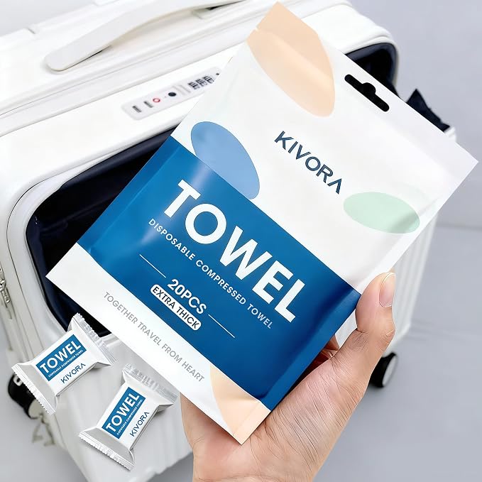 KIVORA Extra Thick Compressed Towel Tablets – Disposable Face Towels & - Image 8