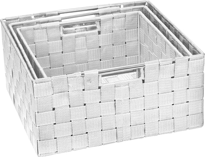 Sorbus Storage Box Woven Basket Bin Container Tote Cube Organizer Set Stackable - Image 6