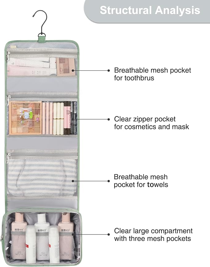Relavel Travel Hanging Toiletry Bag - Image 7